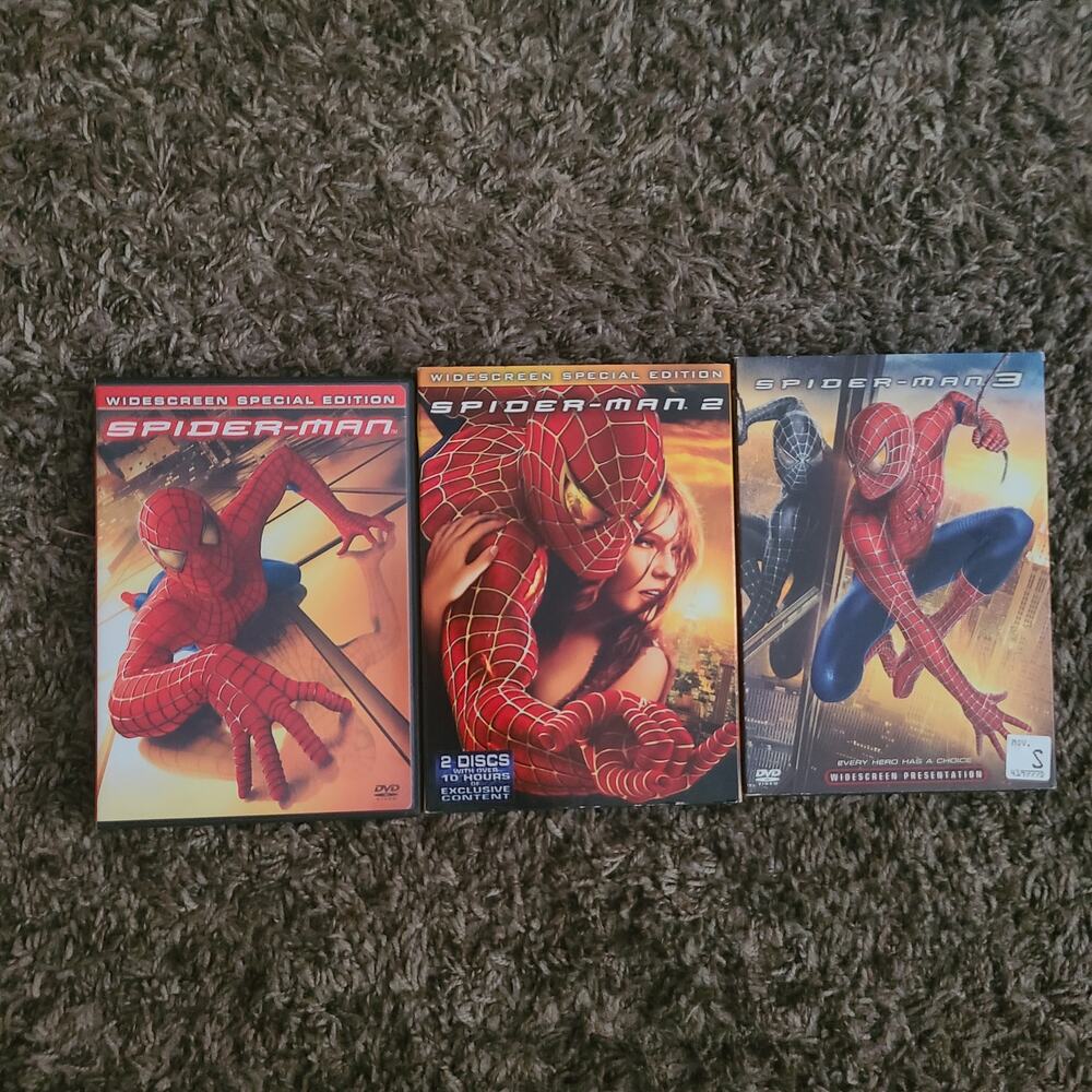 3 SPIDERMAN DVD SETS 1, 2, and 3